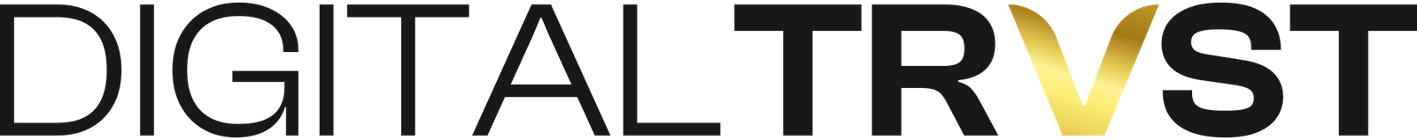 Digital Trvst wordmark, dark variant, ink #181818 letters, for light surfaces